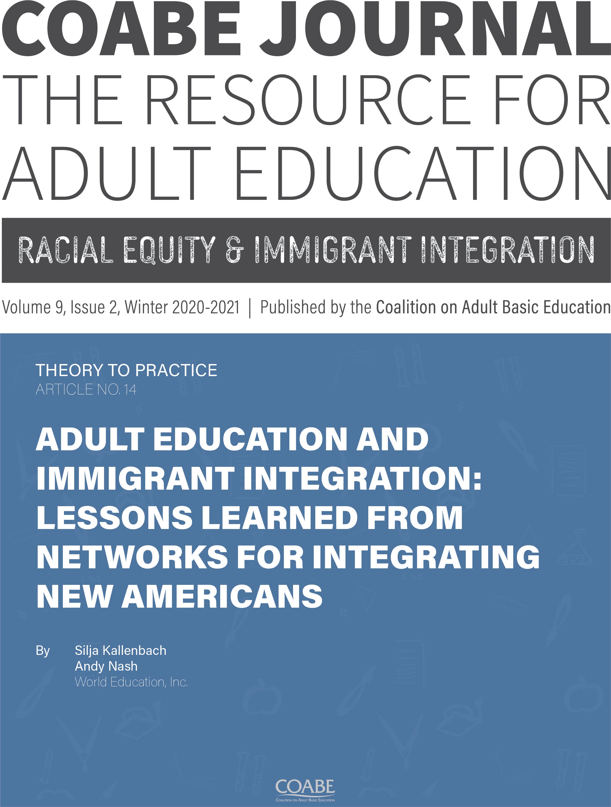 Article 14 / Adult Education & Immigrant Integration: Lessons Learned from Networks for Integrating New Americans