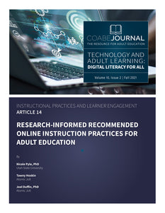 Article 14 | Research-Informed Recommended Online Instruction Practices for Adult Education
