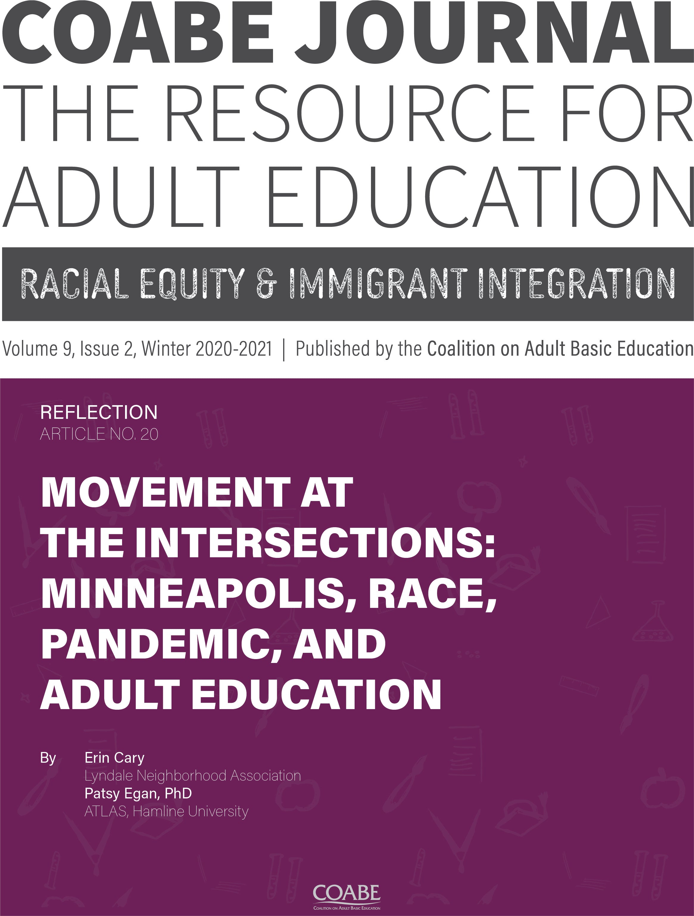 Article 20 / Movement at the Intersections: Minneapolis, Race, Pandemic, and Adult Education