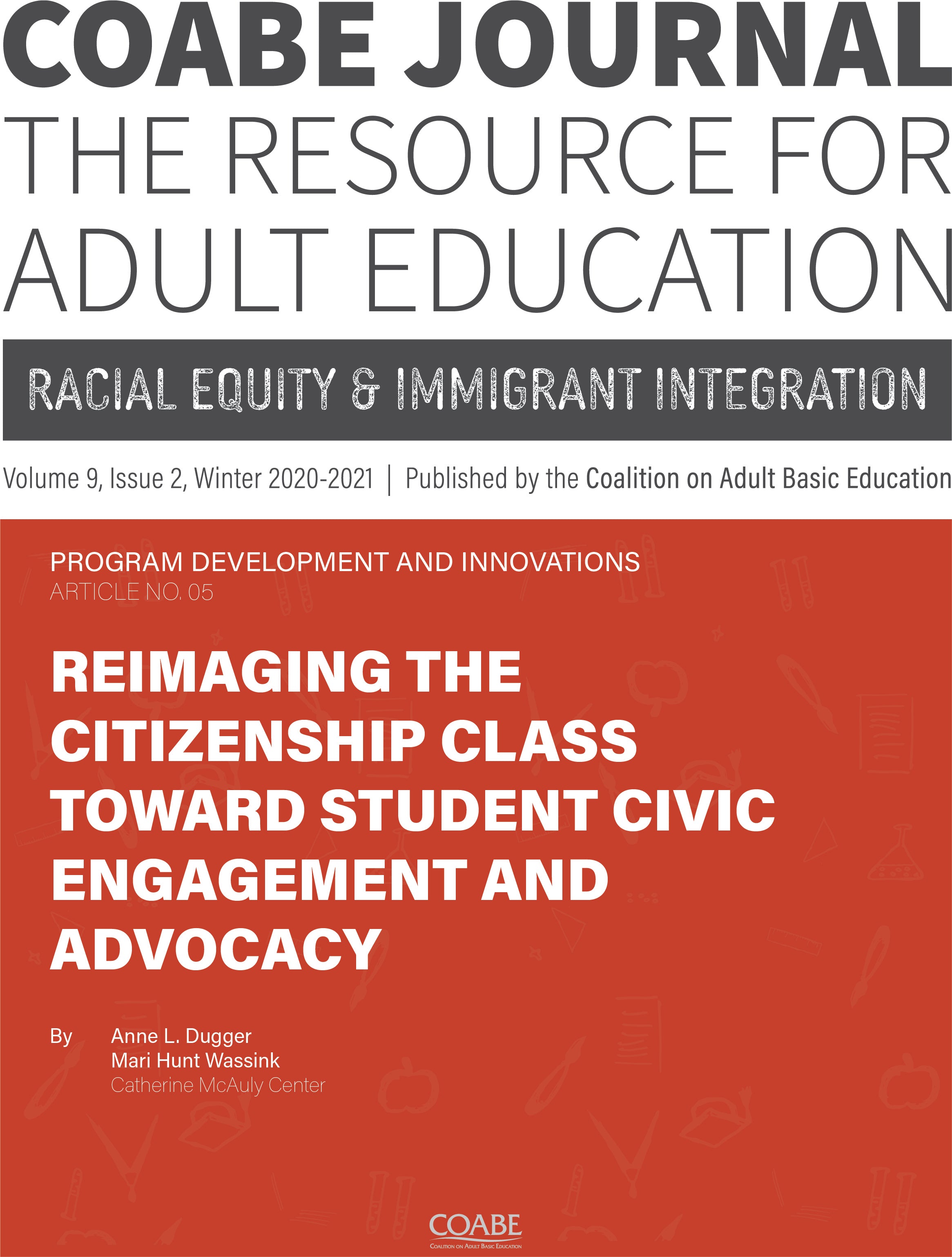 Article 05 / Reimaging the Citizenship Class Toward Student Civic Engagement and Advocacy