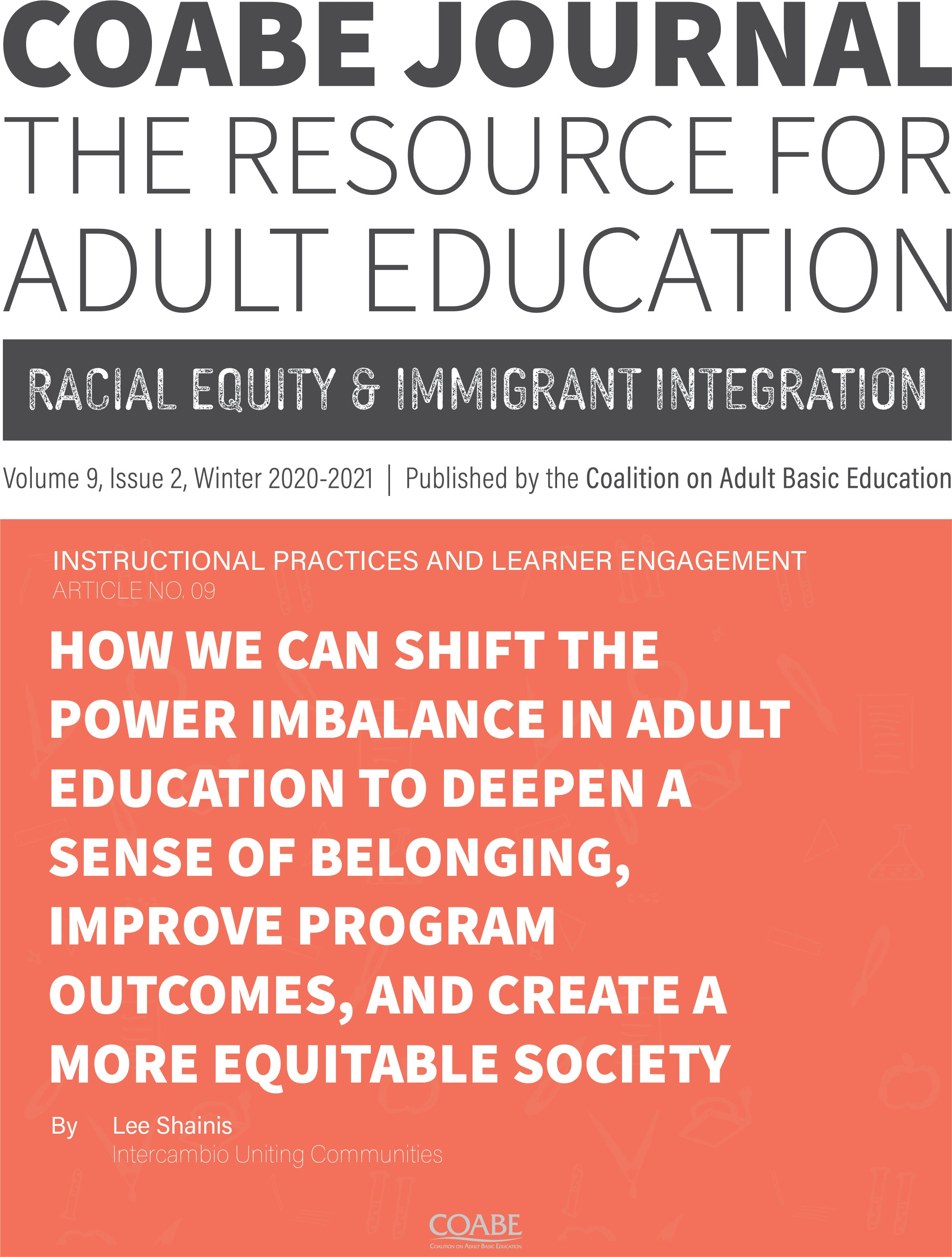 Article 09 / How We Can Shift the Power Imbalance in Adult Education to Deepen a Sense of Belonging, Improve Program Outcomes, and Create a More Equitable Society